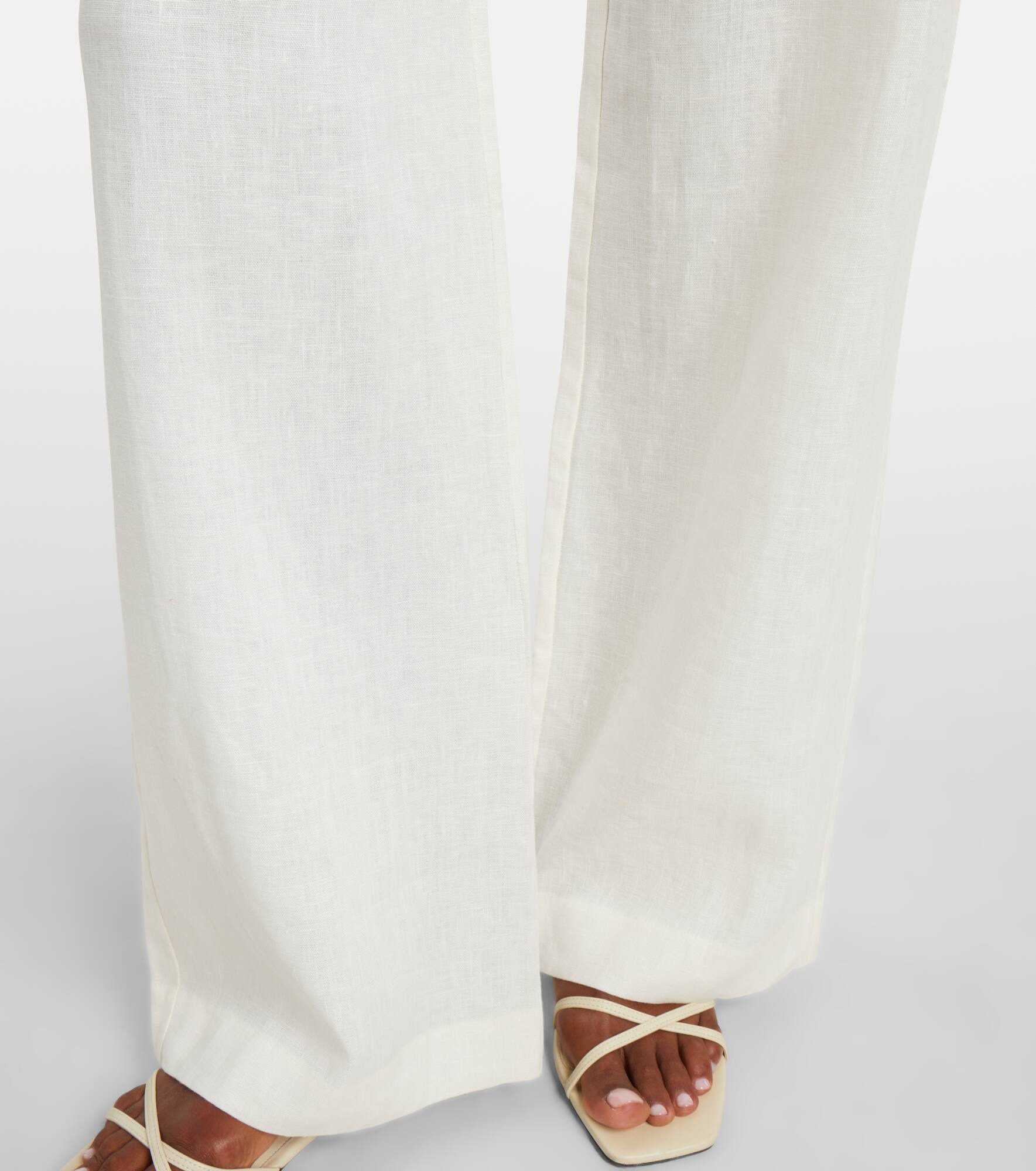 Ilride high-rise linen straight pants - 5