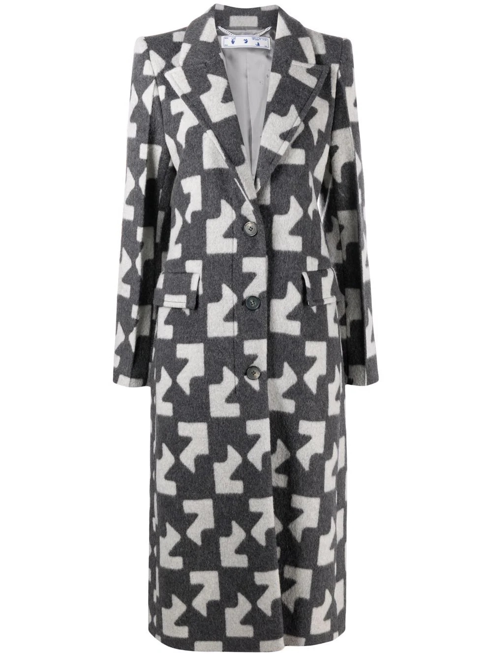 geometric pattern overcoat - 1