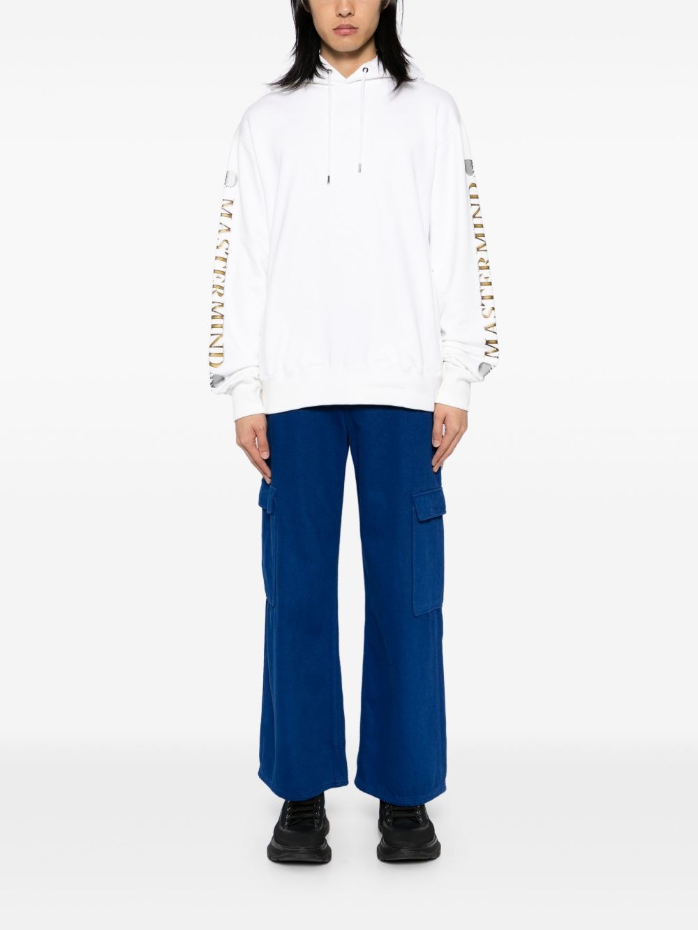 logo print hoodie - 2