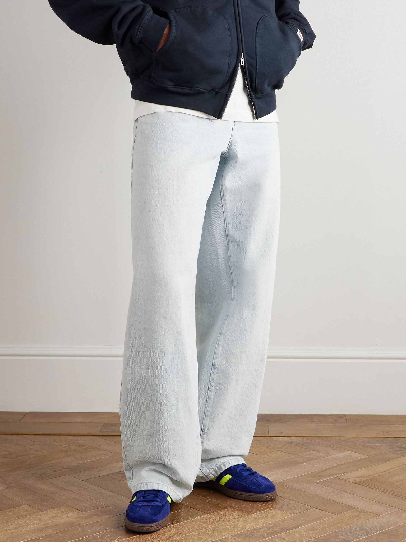Handball Spezial Leather-Trimmed Suede Sneakers Navy - 2