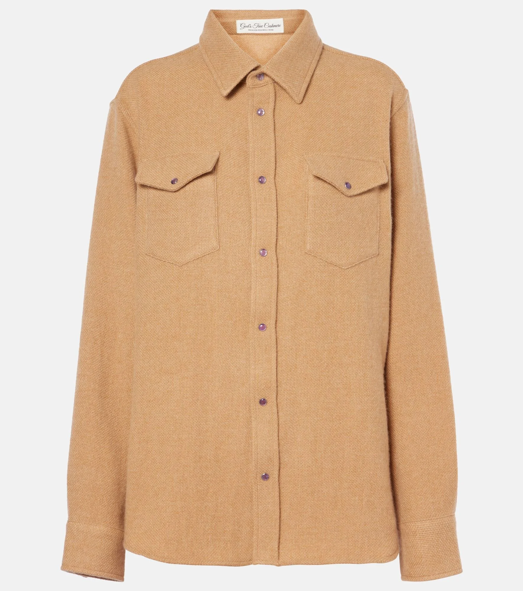 Bronze cashmere shirt - 1