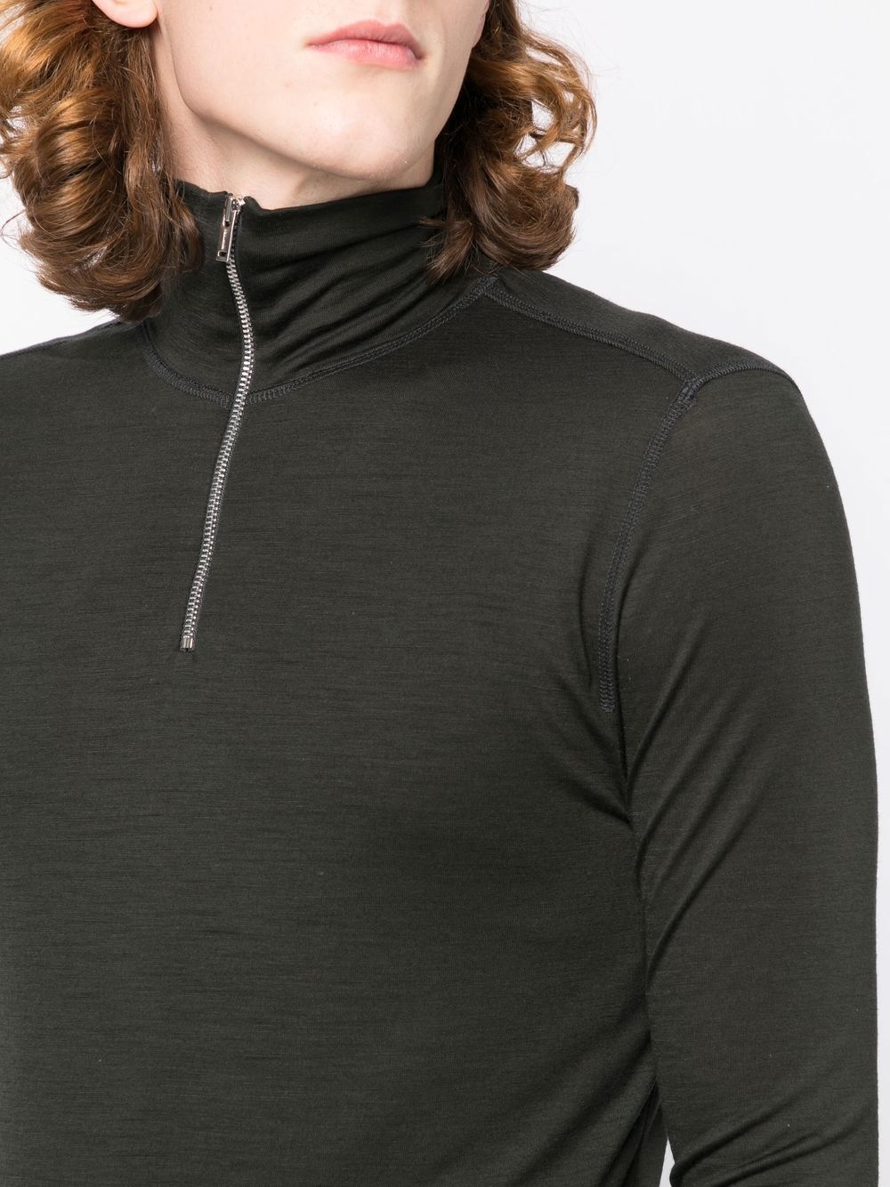 high-neck wool top - 5