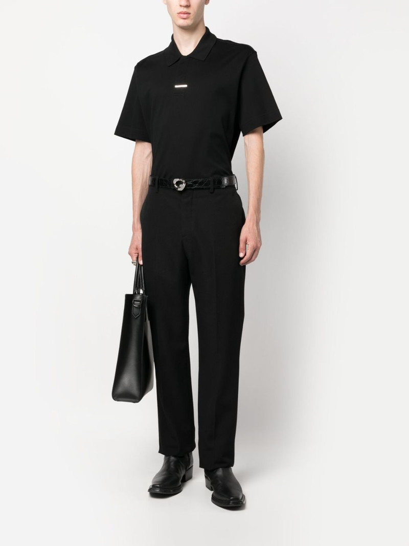 Givenchy logo-plaque cotton polo shirt outlook