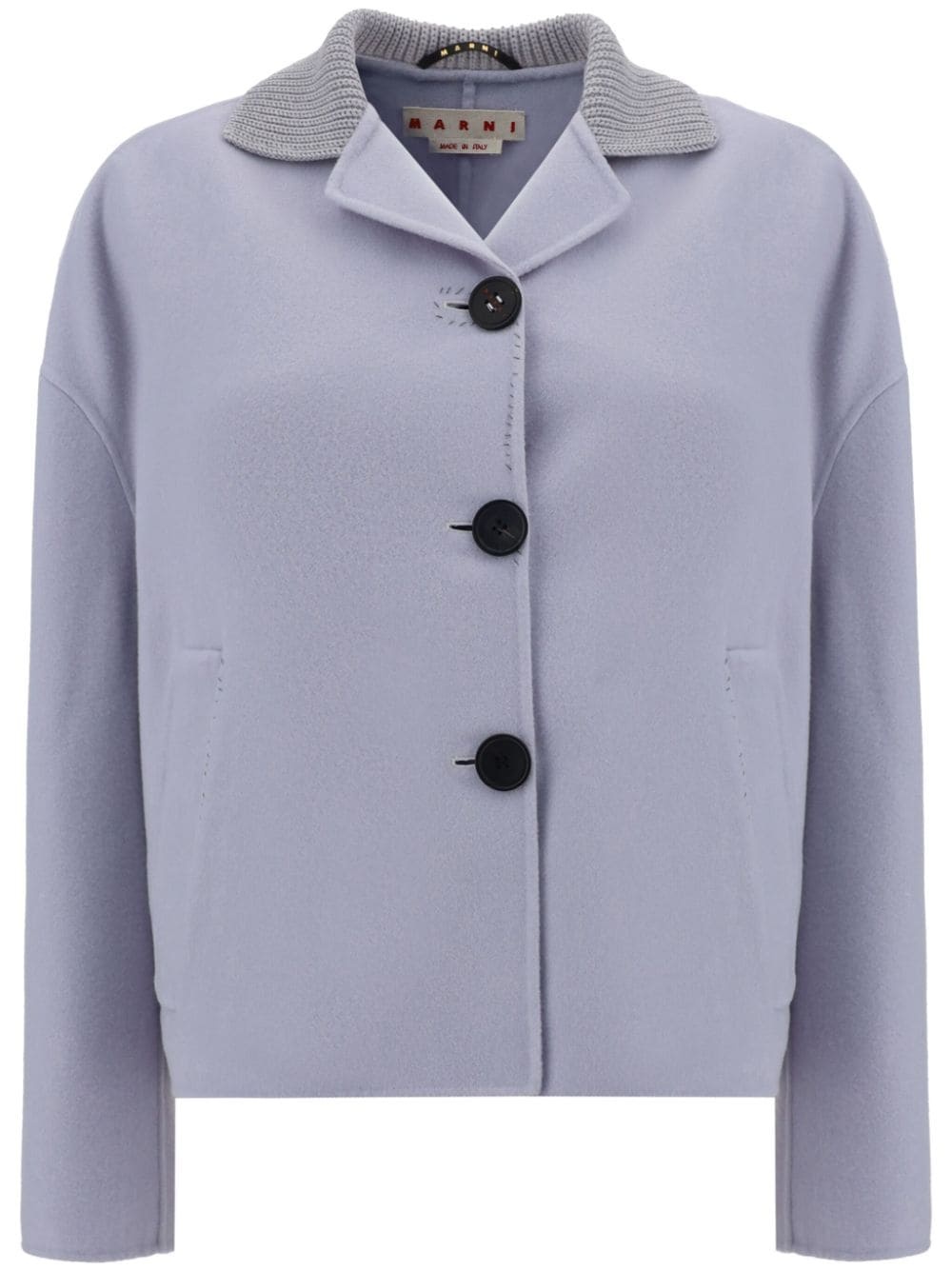 wool-cashmere button-up jacket - 1