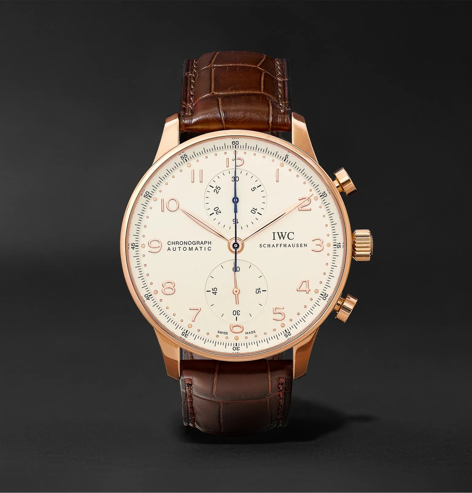 Portugieser Automatic Chronograph 40.9mm 18-Karat Red Gold and Alligator Watch, Ref. No. IW371480 - 1