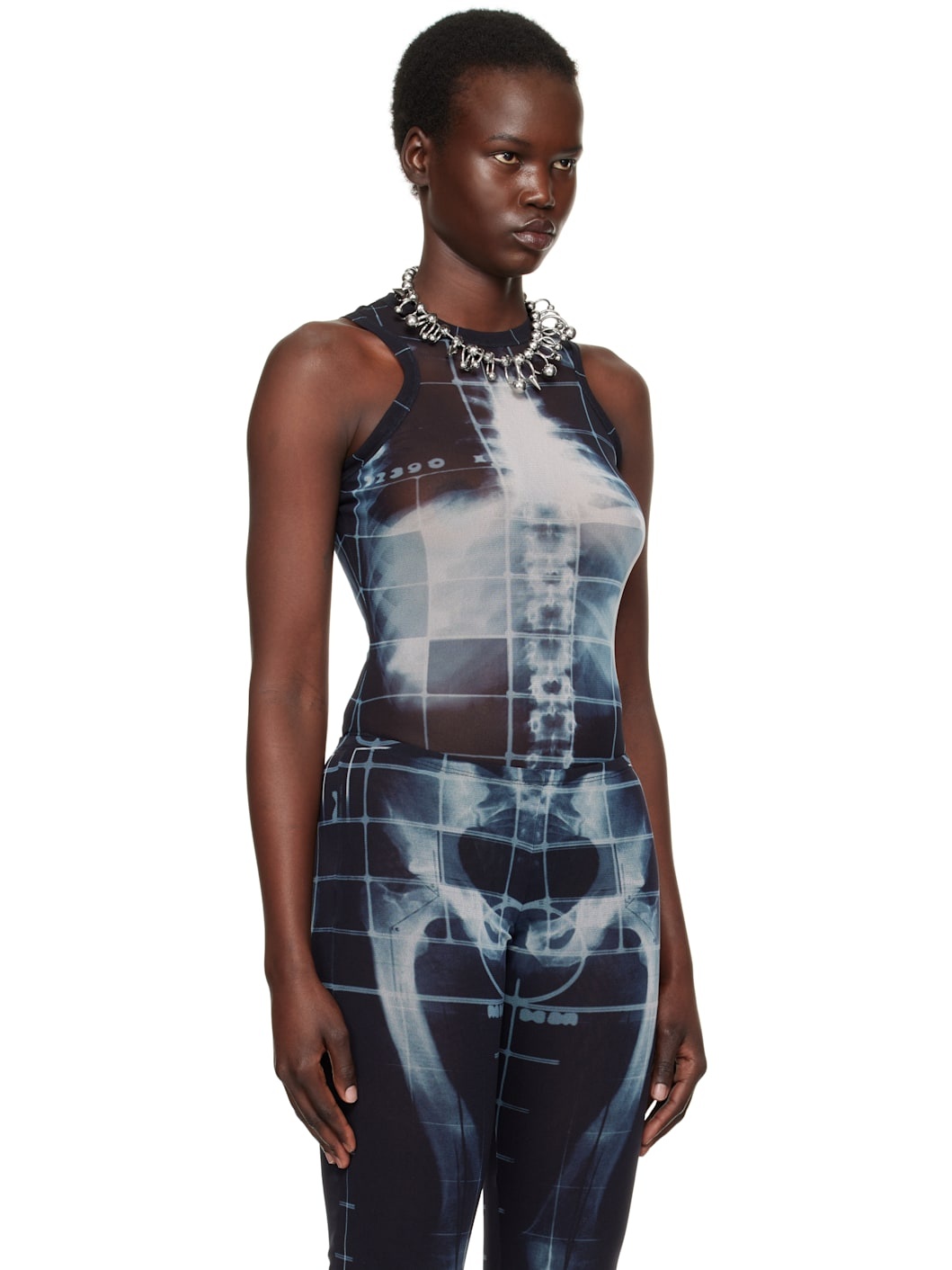 Black & Blue 'The Squeletor' Bodysuit - 2