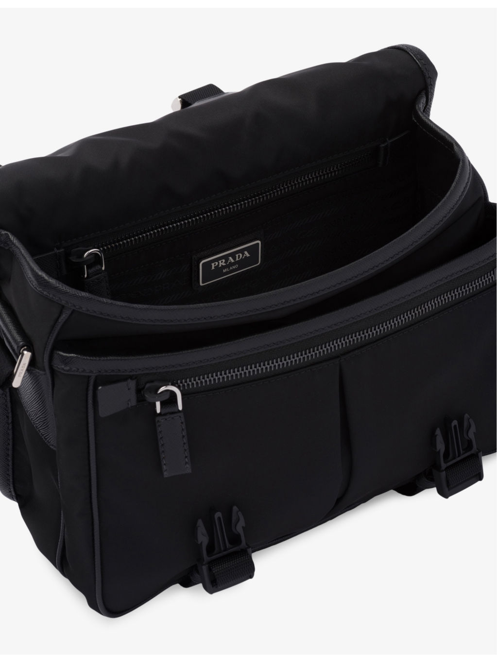Re-Nylon leather and recycled-nylon shoulder bag - 4