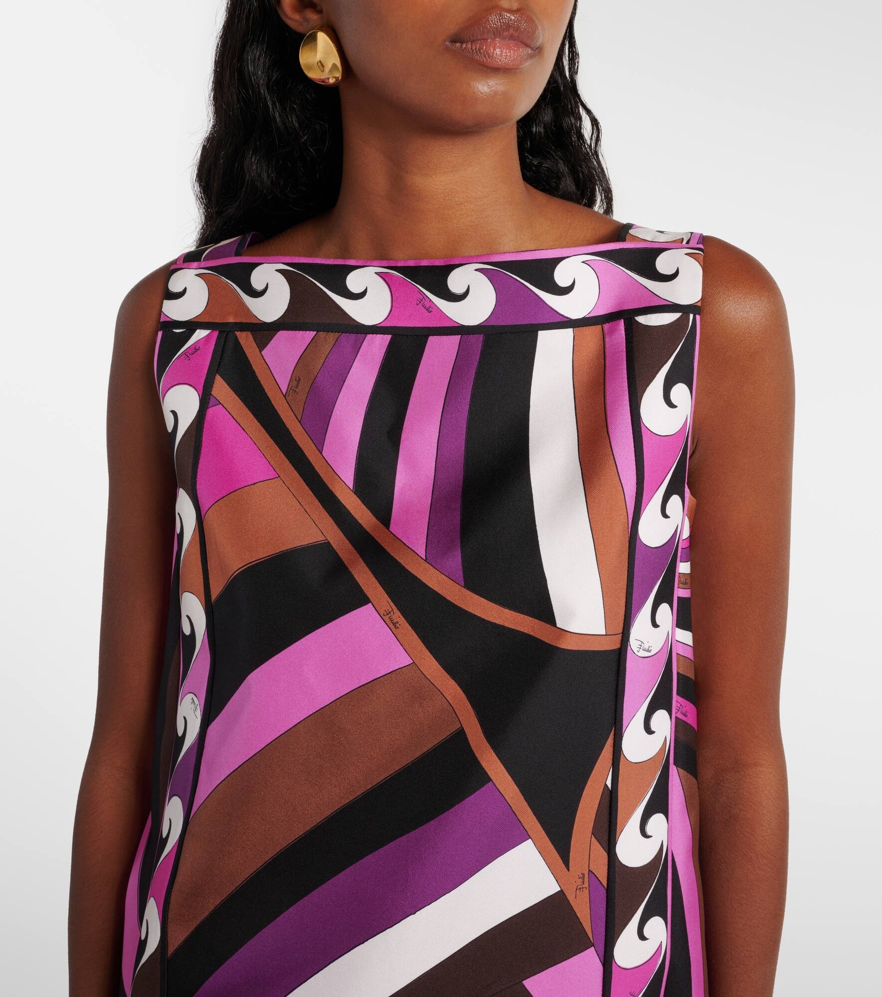 Iride silk twill minidress - 4