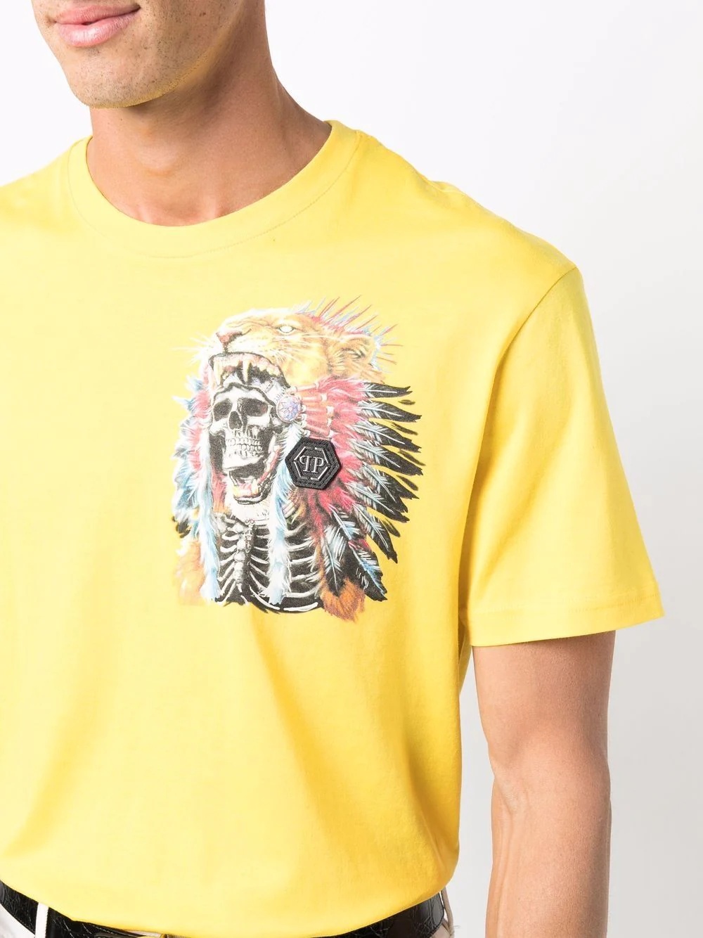 Navajo headdress skull print T-shirt - 6