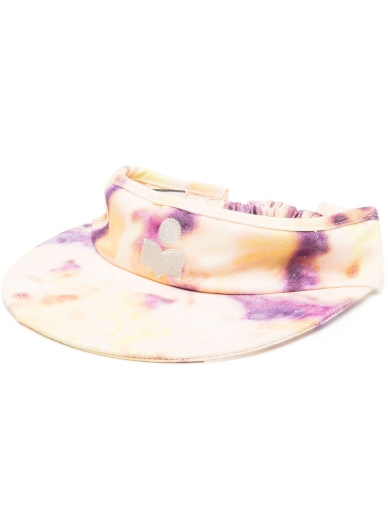 Isabel Marant logo-embroidered tie-dye visor outlook