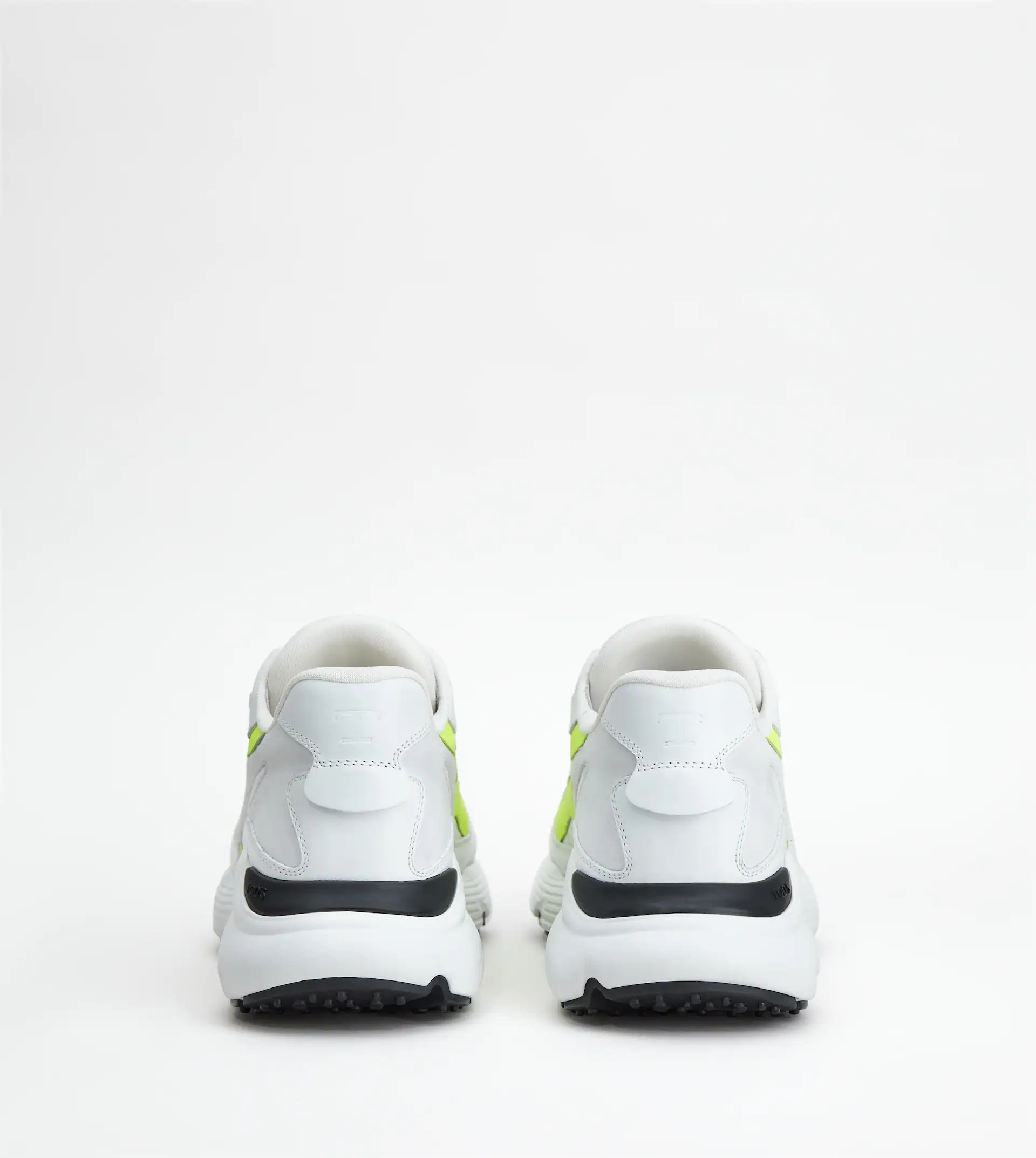 SNEAKERS IN LEATHER AND TECHNICAL FABRIC - WHITE, YELLOW - 2