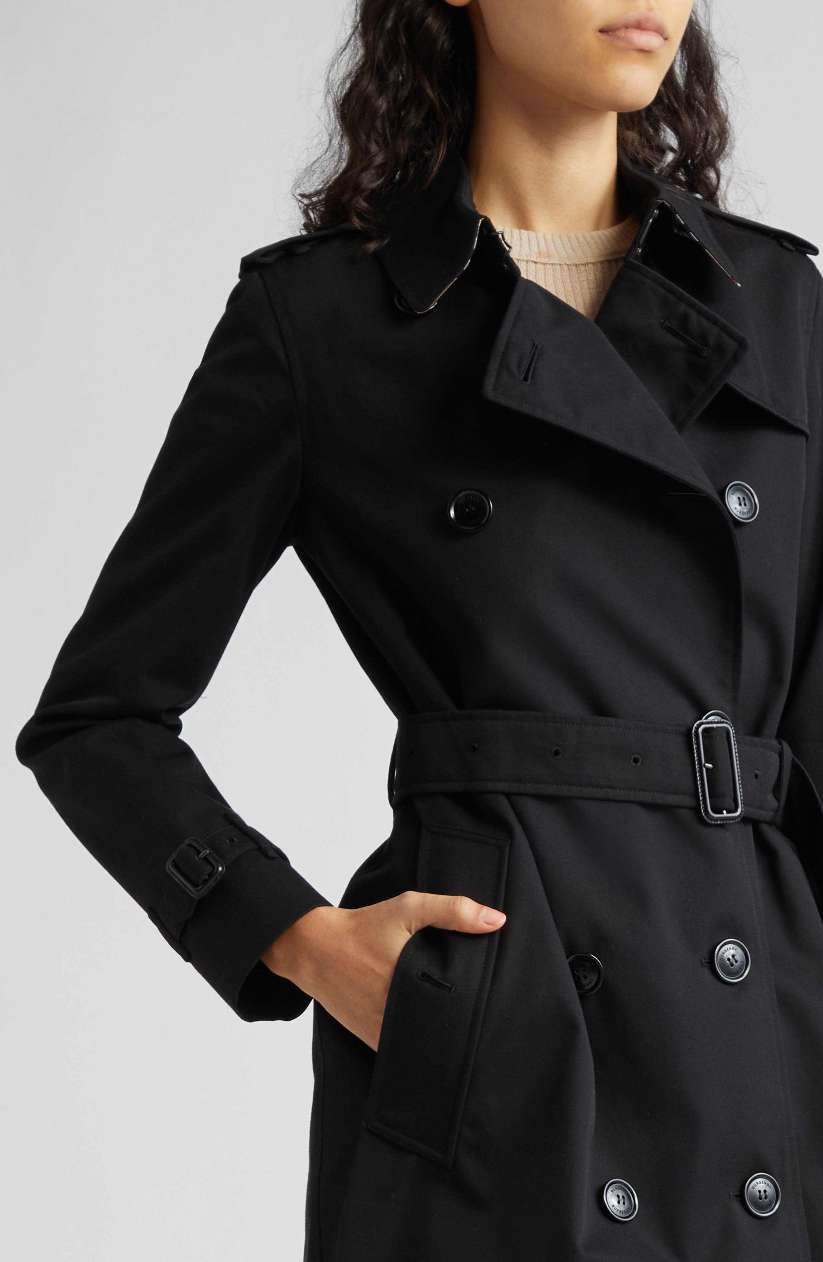 burberry Kensington Heritage Mid Length Trench Coat in Black at Nordstrom - 4