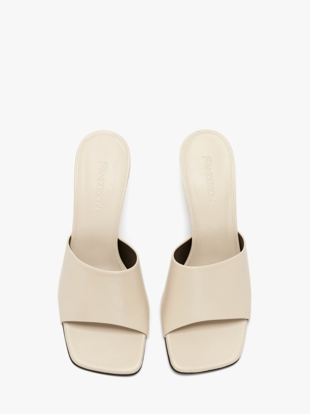 CHAIN HEEL LEATHER SANDALS - 4