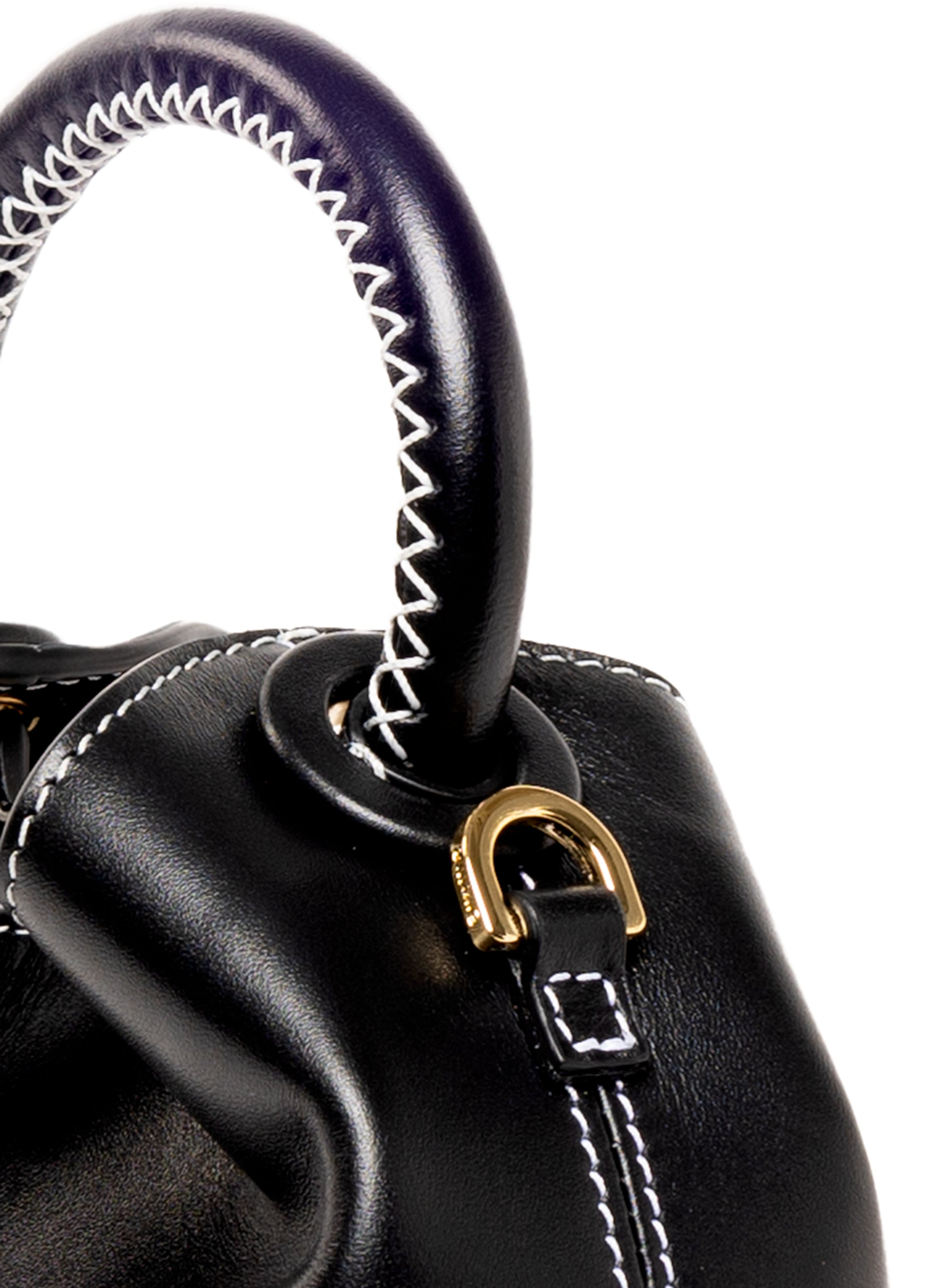 Madeleine Leather Black/White Stitching - 5