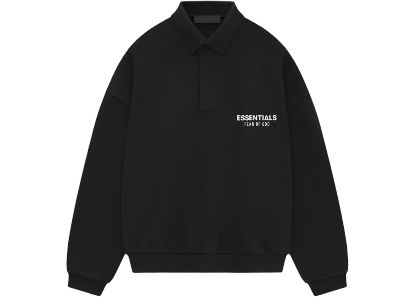 Fear of God Essentials Fleece Polo (FW24) Black - 1
