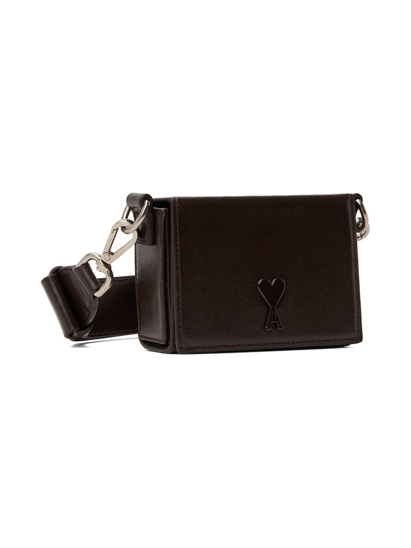 AMI Paris Brown Ami De Coeur Nano Lunch Box Bag outlook