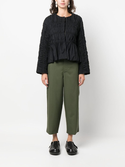 Marni high-waisted wool cropped trousers outlook