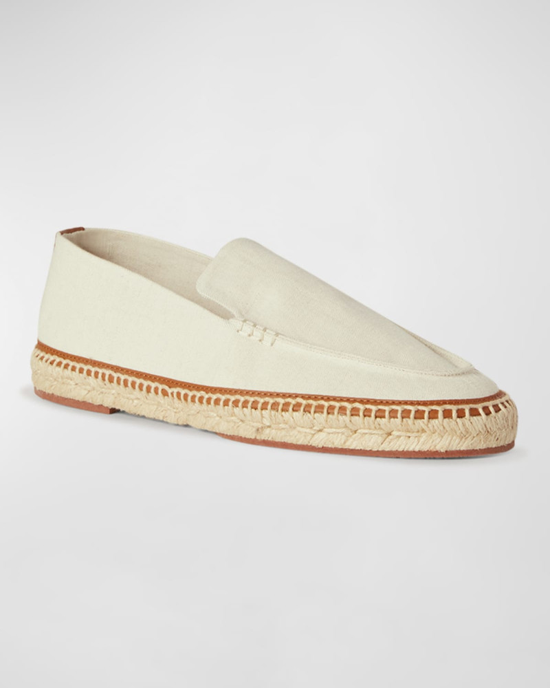 Loro Piana Men's Seaside Walk Cotton-Linen Espadrilles outlook