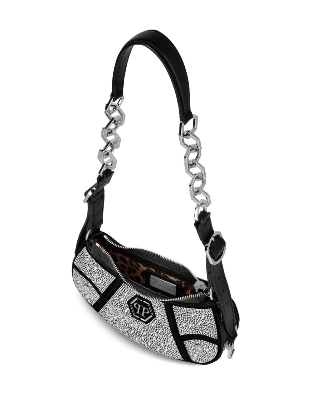 crystal-embellished shoulder bag - 3