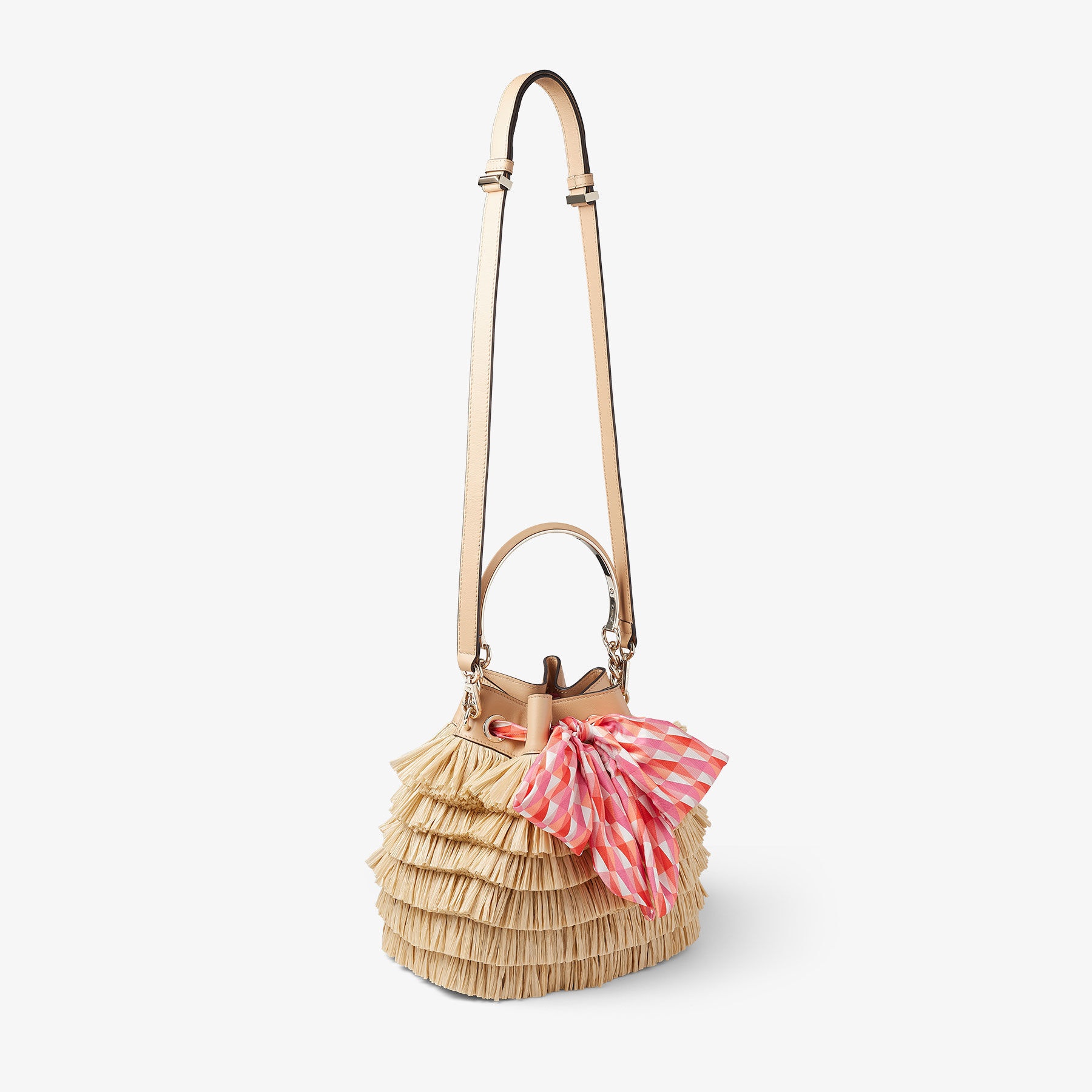 Bon Bon Bucket
Natural Raffia Fringe Bucket Bag - 5