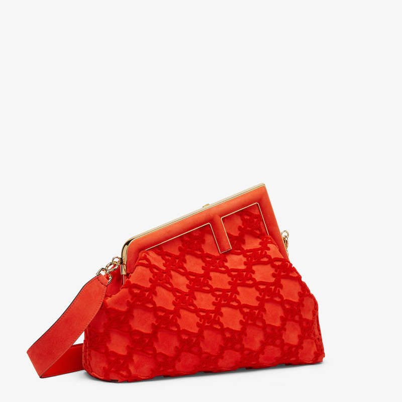 FENDI Red suede bag outlook