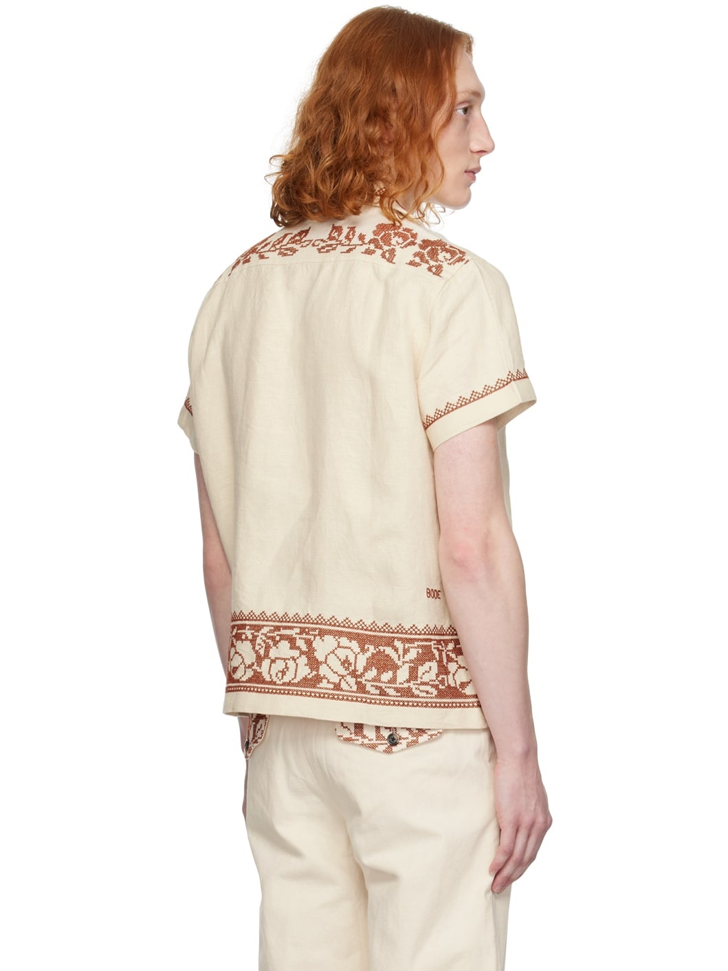 Beige Rose Garland Shirt - 3