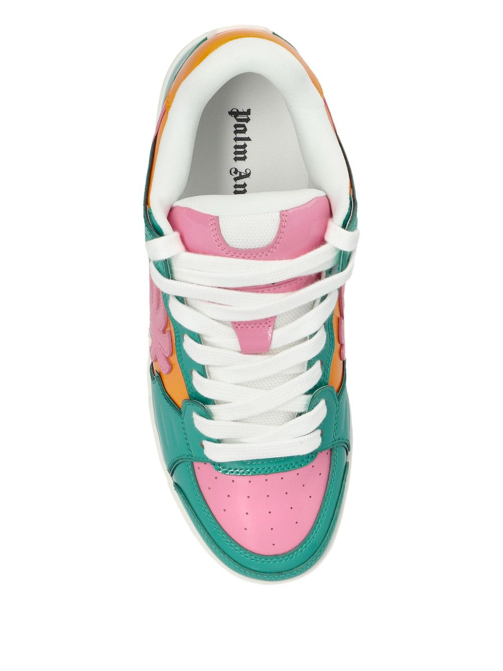 palm tree leather sneakers - 4