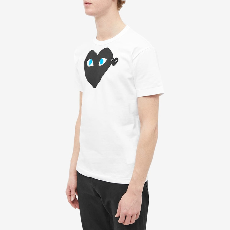 Comme des Garçons PLAY Comme des Garcons Play Double Heart Logo T-Shirt outlook