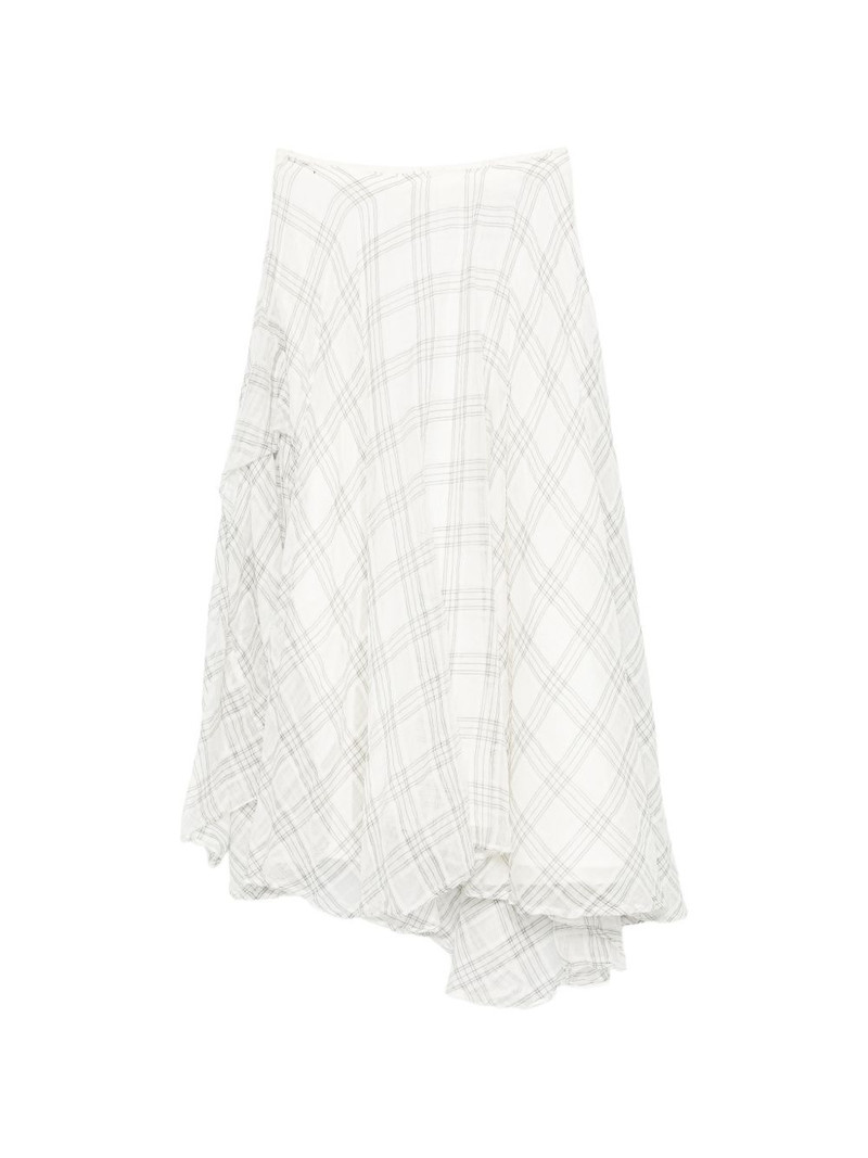 check-pattern asymmetric skirt 1