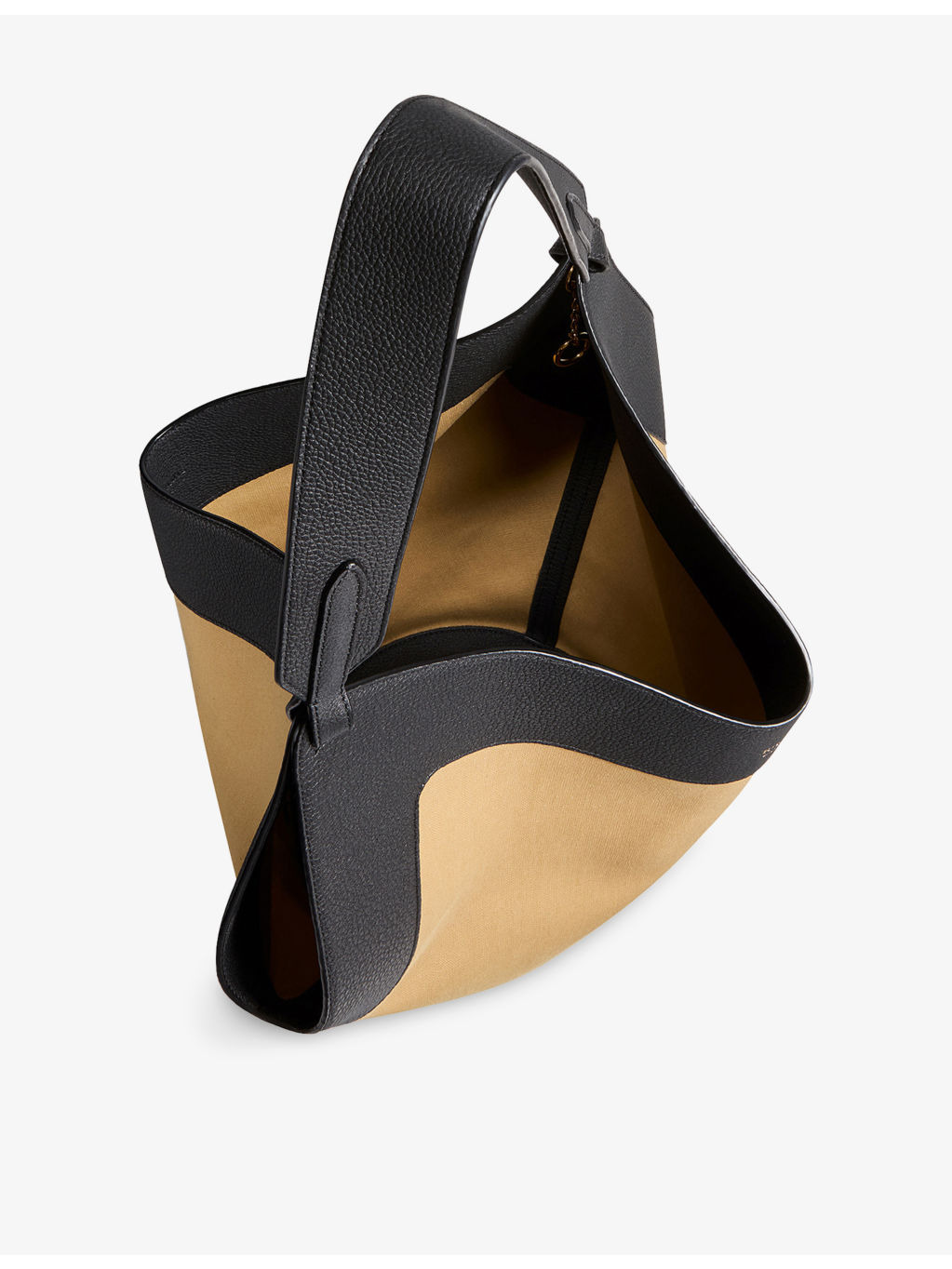 Lotus Small Leather and Canvas Tote Bag - 5
