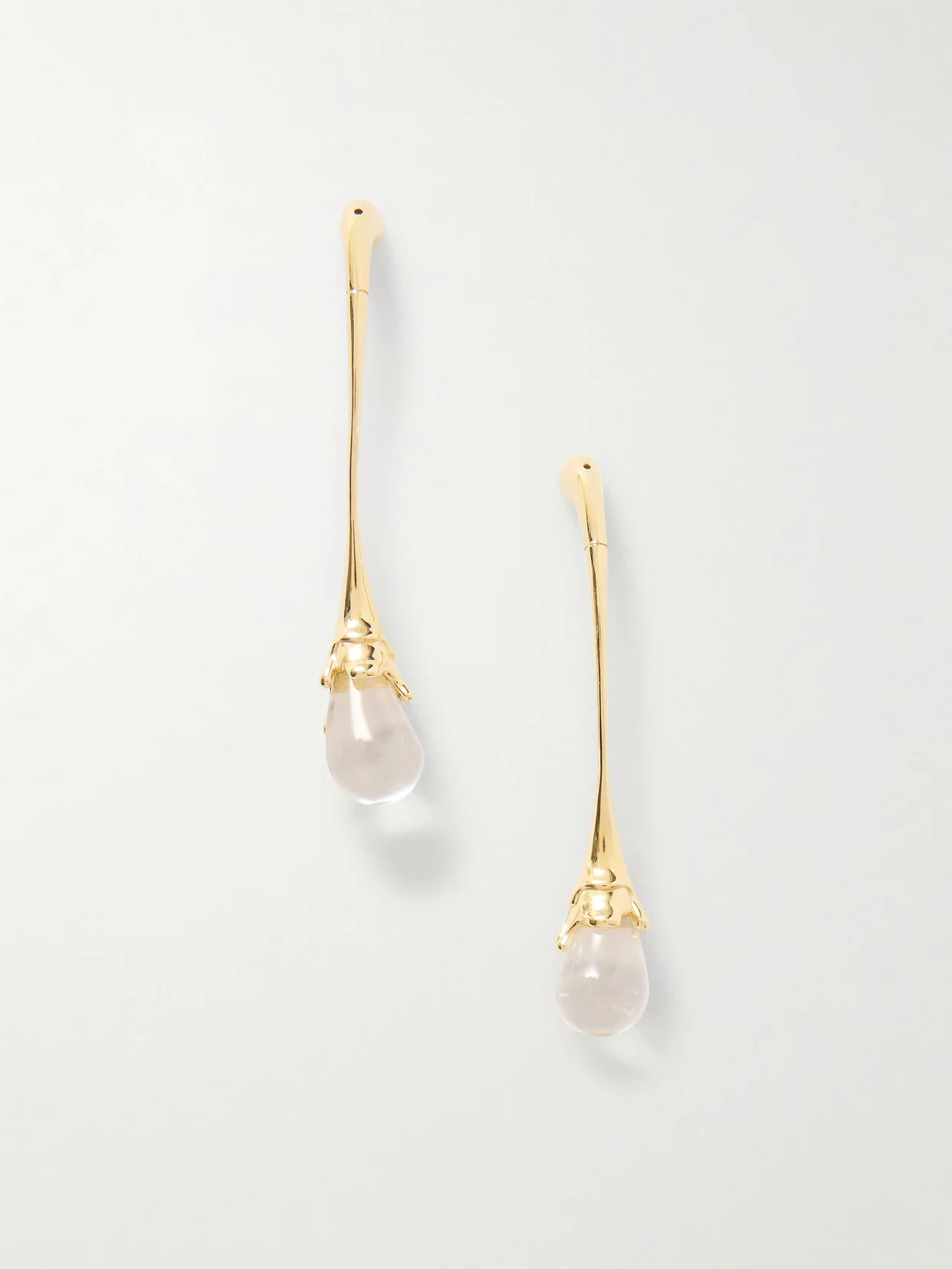 Gold-tone Quartz Earrings - 1