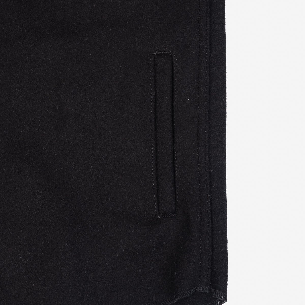 IHSH-306-BLK Melton Wool C.P.O Shirt - Black - 10