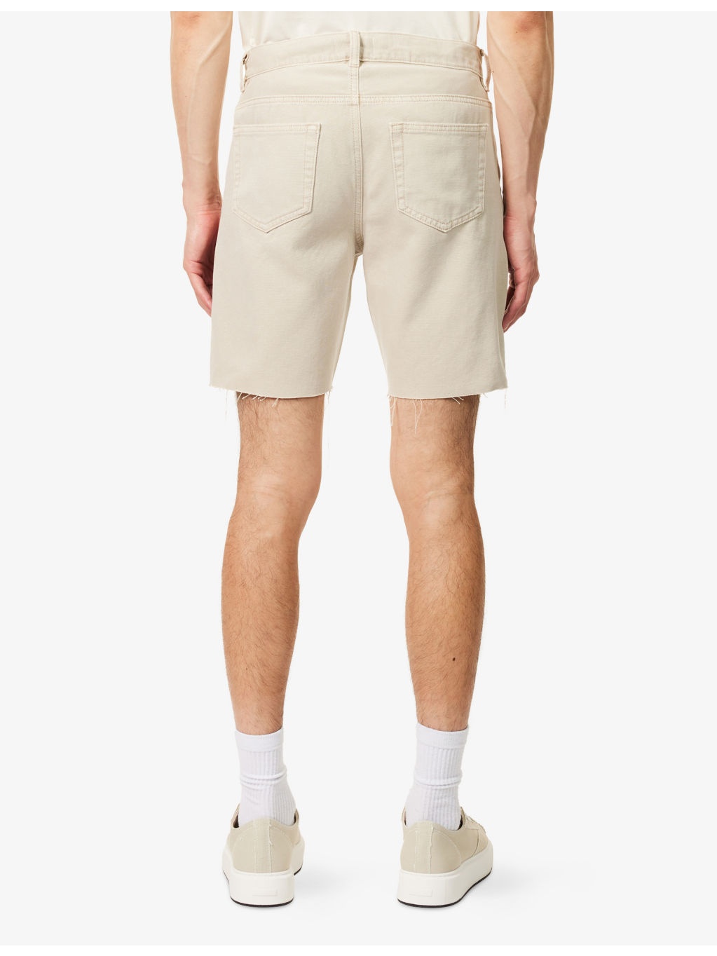 Raw-Hem Relaxed-Fit Denim Shorts - 4