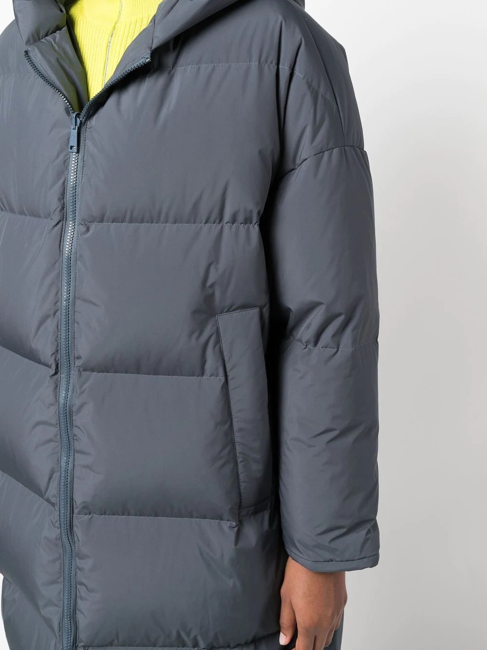 long-length hooded puffer coat - 5