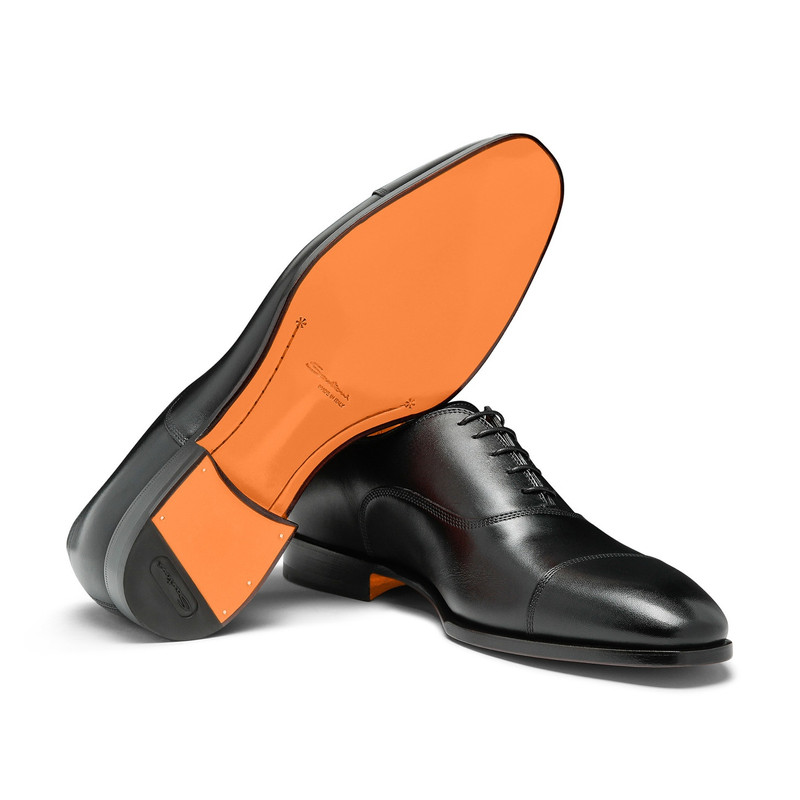 Men's black leather Oxford shoe 4