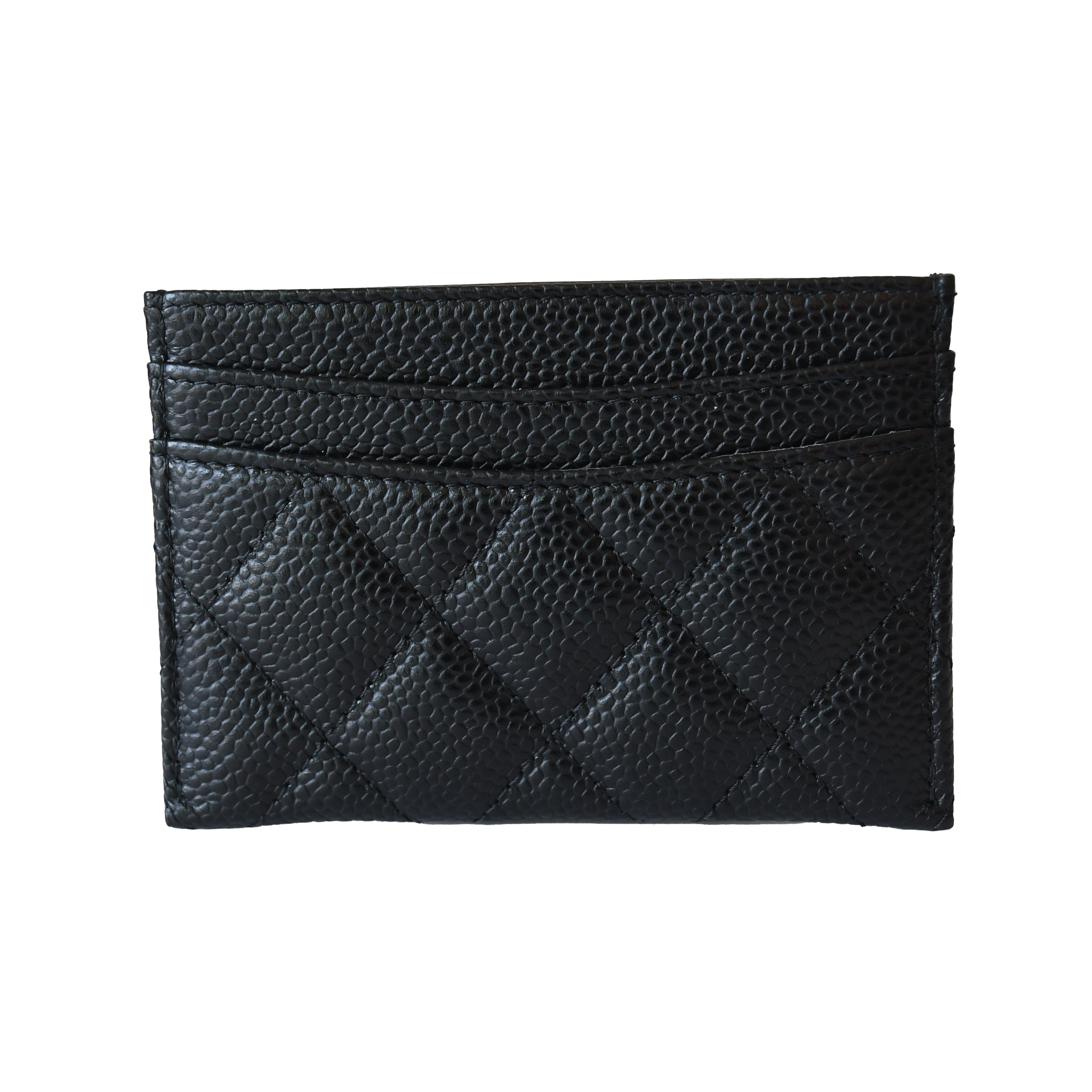 Chanel CC Caviar Quilted Card Holder Black - 2