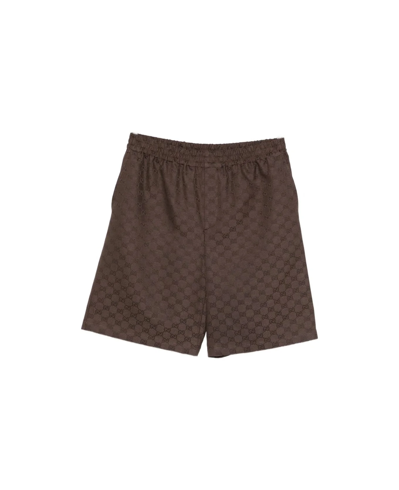 Gg Linen Blend Shorts - 1