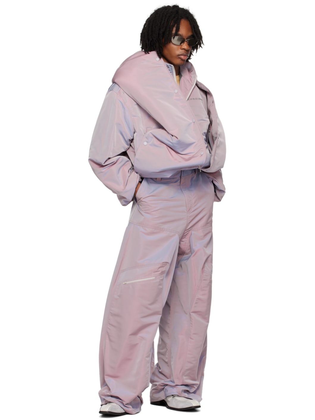 Purple Snap Off Puffer Jacket - 5
