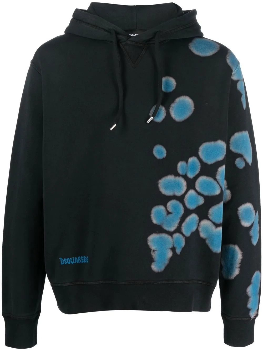 dye-print cotton hoodie - 1