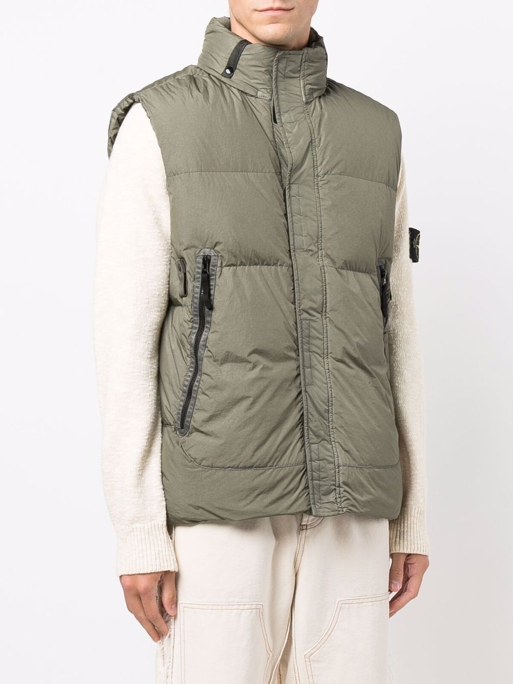 padded hooded down gilet - 3