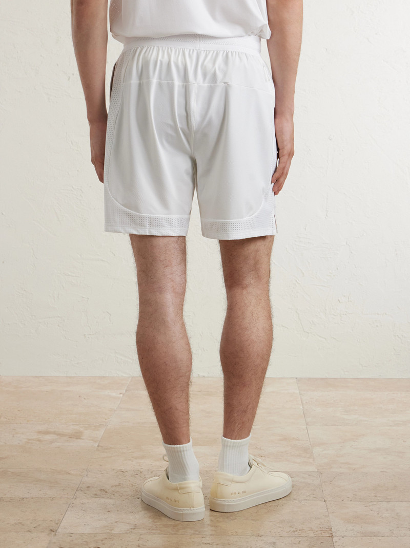 Straight-Leg Mesh-Trimmed Stretch Tennis Shorts 4