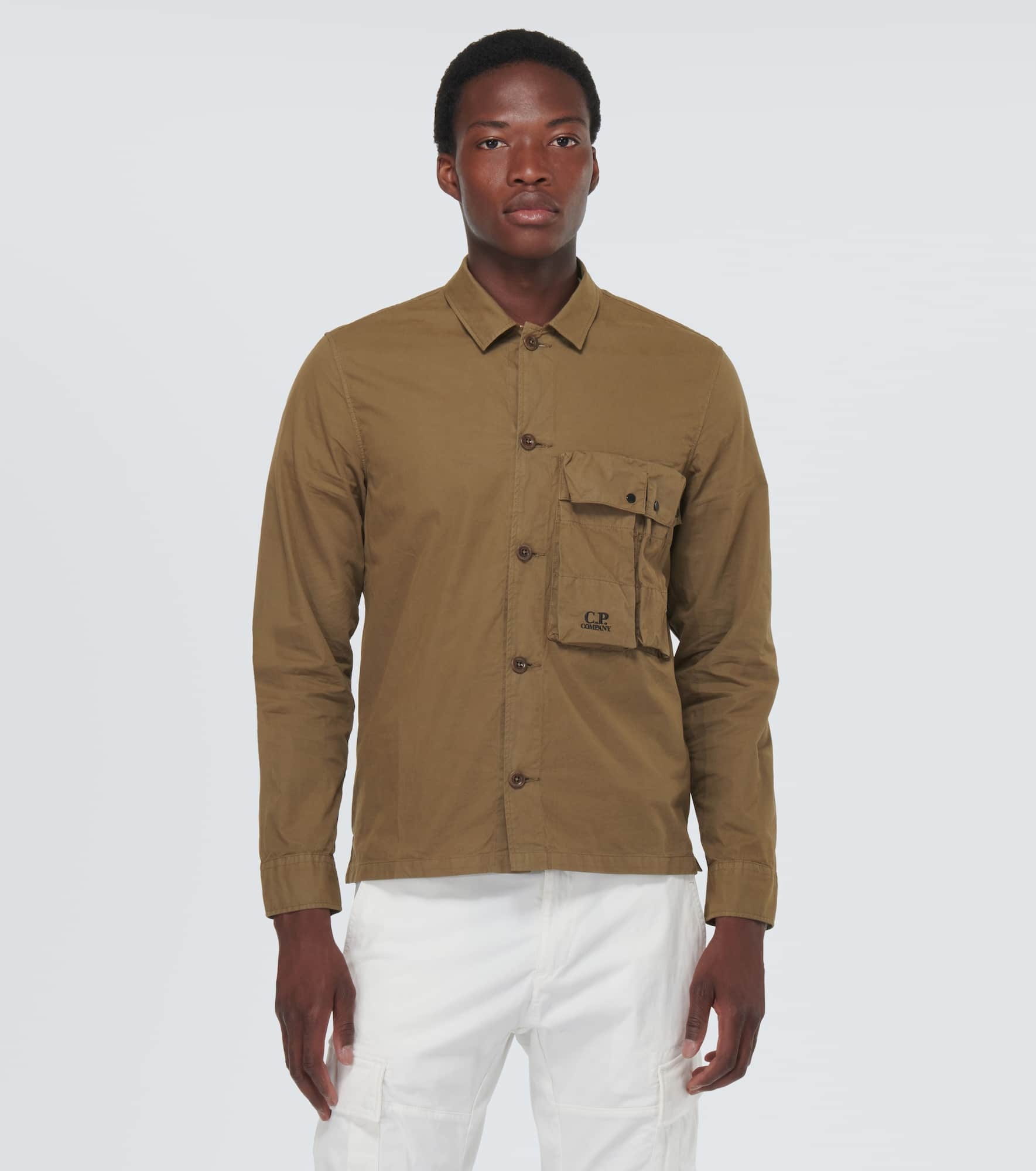 Cotton gabardine overshirt - 3