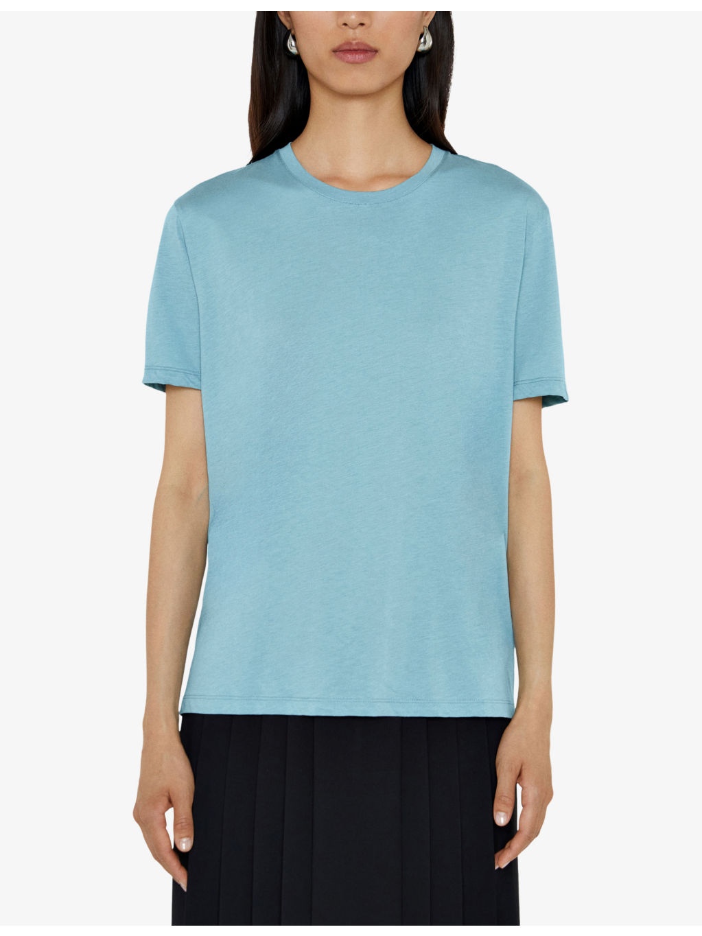 Round-Neck Regular-Fit Cotton and Silk-Blend T-Shirt - 3