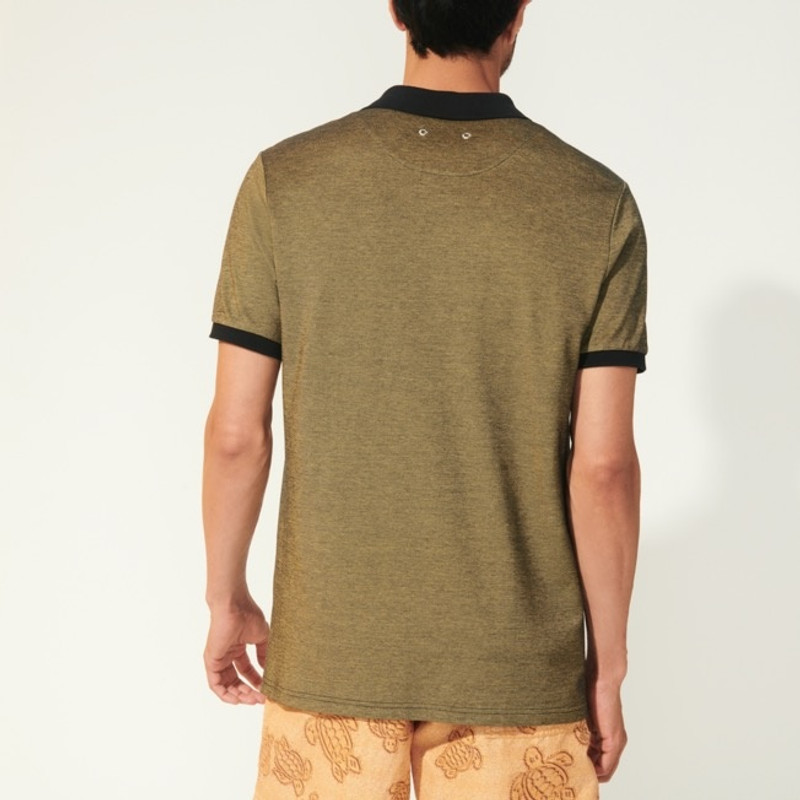 Men Cotton Pique Polo Shirt Solid 4