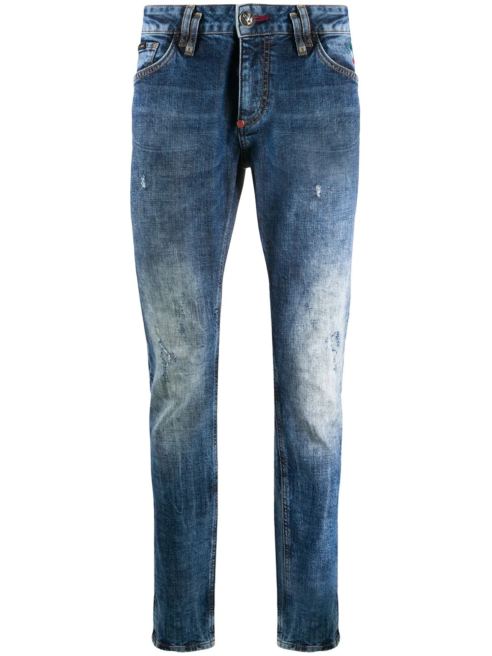 Skull slim-fit jeans - 1