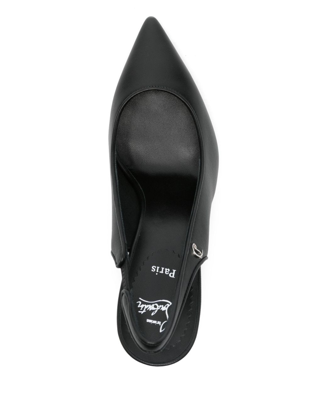 90mm leather slingback pumps - 4