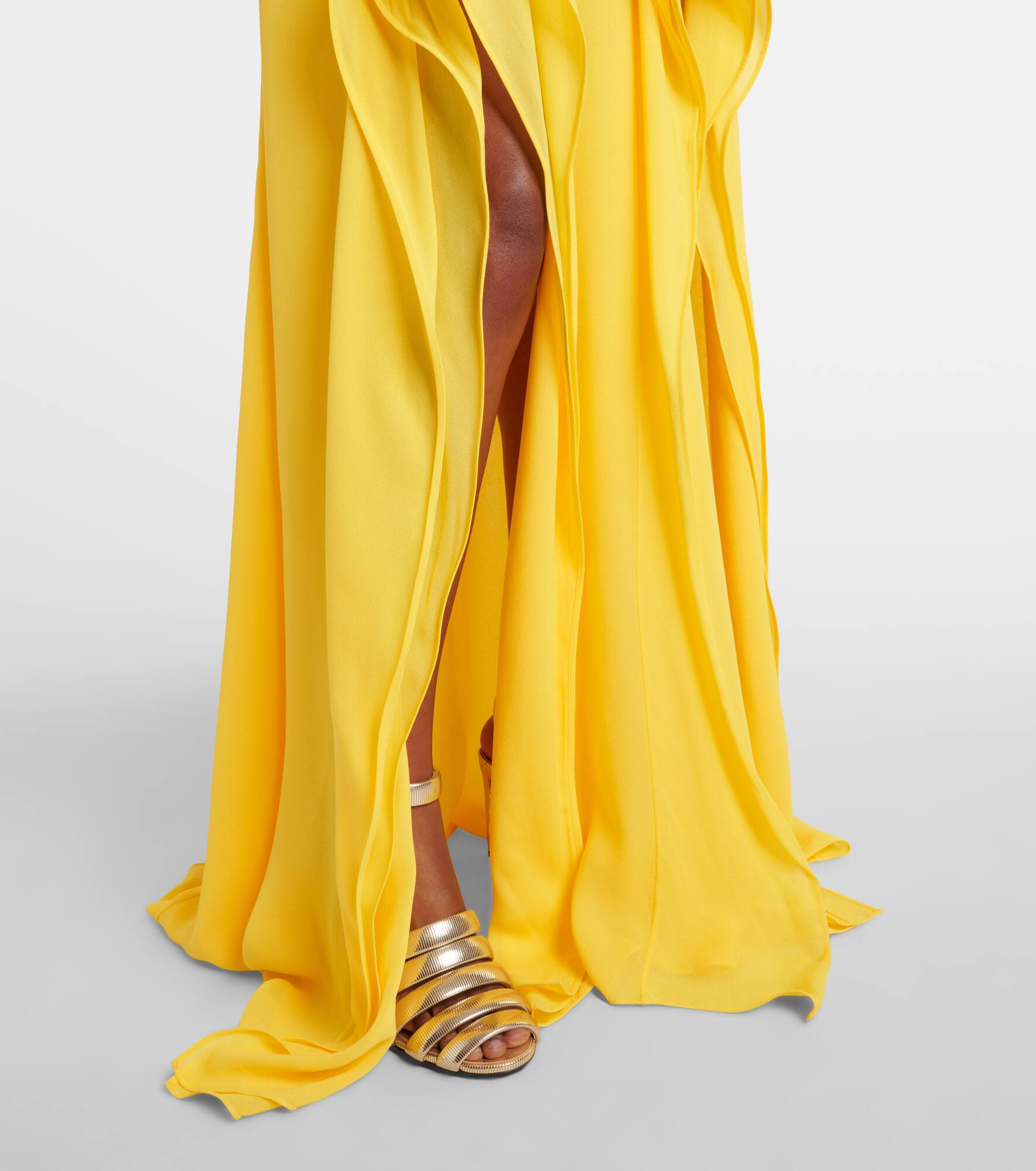 Ruffled georgette maxi dress - 5