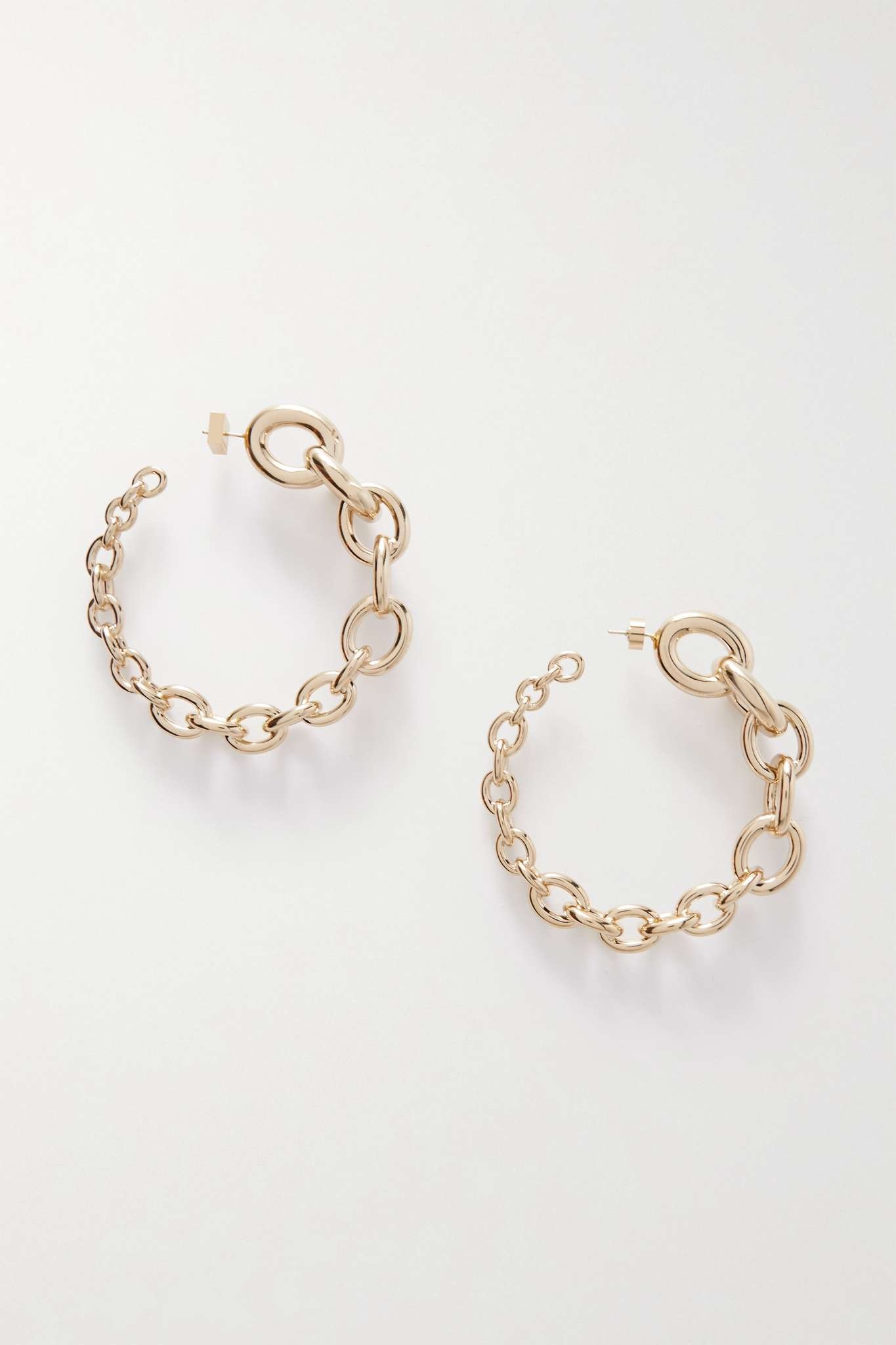 Les Creoles Node gold-tone hoop earrings - 1