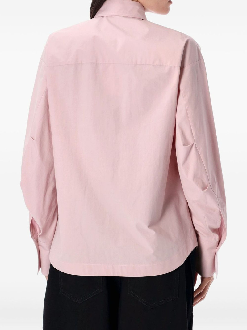 THE ATTICO curved-hem button-up shirt outlook