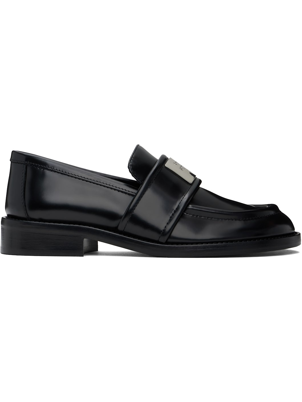 Black Leather Loafers - 1